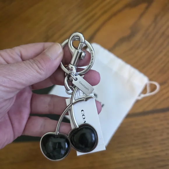 Coach Coachtopia Black Cherry Keychain / Bag Charm - Picture 8 of 11